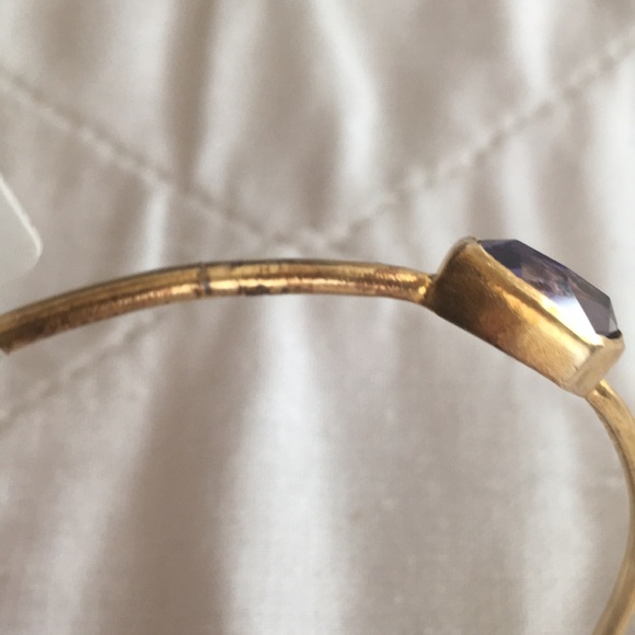 NWOT Tanzanite Color Crystal Bangle Bracelet - Picture 4 of 9